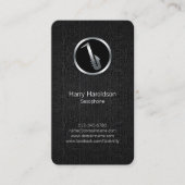 サクソフォンのサクソフォンアイコングランジ名刺 名刺 (正面)