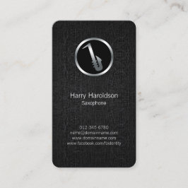 サクソフォンのサクソフォンアイコングランジ名刺 名刺
