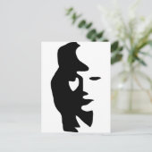 サクソフォンまたは女性の光学錯覚 ポストカード (スタンド正面)