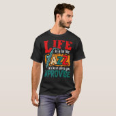 サクソフォンを改良する最高のと人生はジャズにクール似る Tシャツ (正面フル)