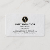 サクソフォンアイコンサクソフォニストプレミアムビジネスカード 名刺 (正面)