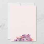 サクソフォンウォーターカラーバースデーパーティー 招待状 (裏面)