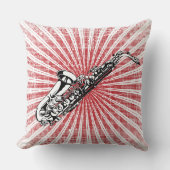 サクソフォンオンレグランジッド日が差すこと クッション (正面)