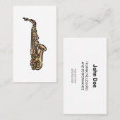 サクソフォンカラフルのロゴ 名刺 (正面/裏面)