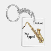 サクソフォンキーチェーン キーホルダー (正面左)