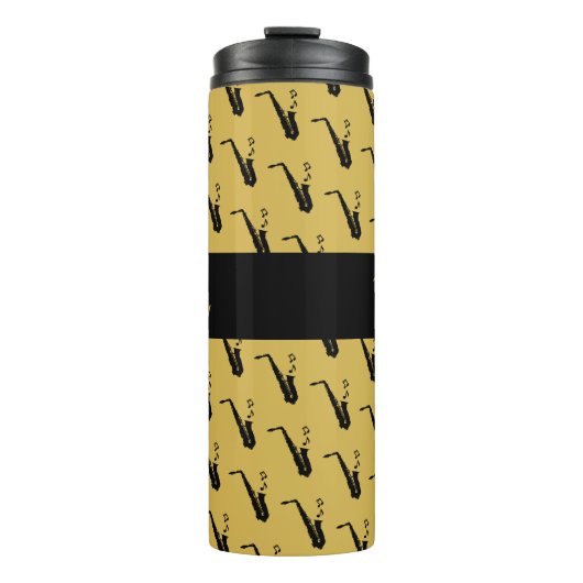 サクソフォンゴールデンクールイエローミュージック タンブラー (正面)