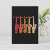 サクソフォンサクサフォンの演奏者音楽ジャズテノール 招待状 (スタンド正面)