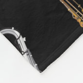 サクソフォンシームレスパターンbgサクソフォニストミュージシャン フリースブランケット (角)