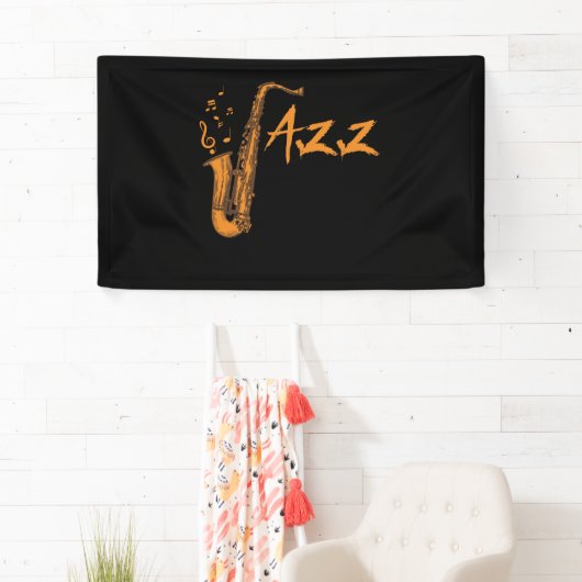 サクソフォンジャズミュージック楽器 横断幕 (インサイチュ)