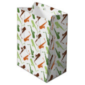 サクソフォンパターン ミディアムペーパーバッグ (裏面アングル)