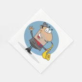 サクソフォンプレイヤーミュージシャン スタンダードランチョンナプキン (角)