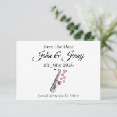 サクソフォンミュージシャンウェディング日付を保存 (スタンド正面)