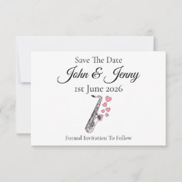 サクソフォンミュージシャンウェディング日付を保存