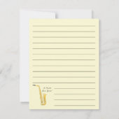 サクソフォンミュージシャンバンド先生サンキューカード サンキューカード (裏面)