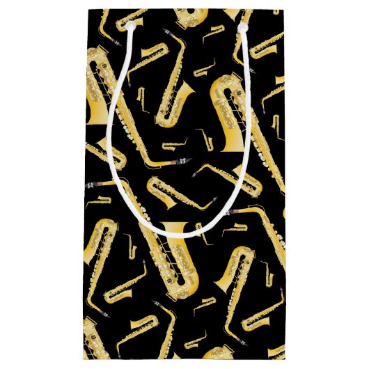 サクソフォンミュージシャンバンド先生スモール抱き枕 スモールペーパーバッグ (正面)