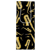 サクソフォンミュージシャンバンド先生ワイン抱き枕 ワインギフトバッグ (正面)