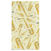 サクソフォンミュージシャンバンド先生 スモールペーパーバッグ (裏面)