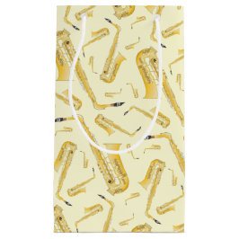 サクソフォンミュージシャンバンド先生 スモールペーパーバッグ