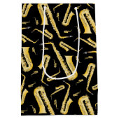 サクソフォンミュージシャン帯先生媒体抱き枕 ミディアムペーパーバッグ (裏面)