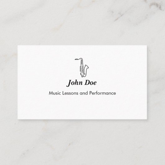 サクソフォンロゴ-名刺 名刺 (裏面)