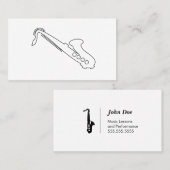 サクソフォンロゴ-名刺 名刺 (正面/裏面)