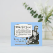 サクソフォンヴィンテージAd ポストカード (スタンド正面)