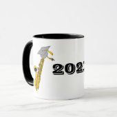 サクソフォン卒業 マグカップ (正面左)