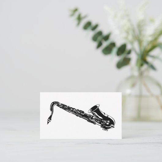 サクソフォン名刺 名刺 (スタンド正面)