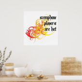 サクソフォン奏者が熱い ポスター (キッチン)