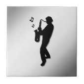 サクソフォン奏者 タイル (正面)