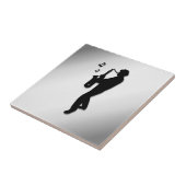 サクソフォン奏者 タイル (側面)