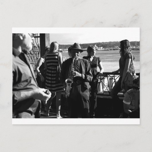 サクソフォン奏者 ポストカード (正面)