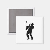 サクソフォン奏者 マグネット (正面/裏面)