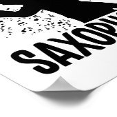 サクソフォン奏者 |ミュージカル楽器ミュージシャン ポスター (角)