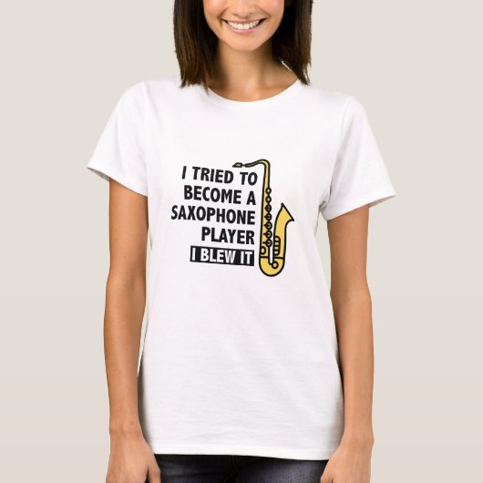 サクソフォン奏者 Tシャツ (正面)