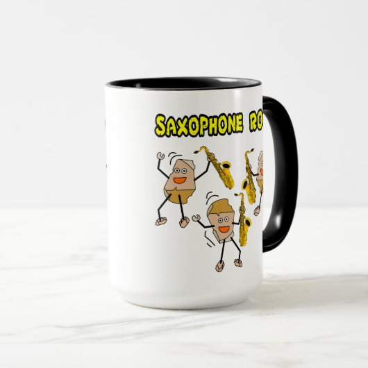 サクソフォン岩 マグカップ (正面右)