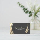 サクソフォン楽器名刺 名刺 (スタンド正面)