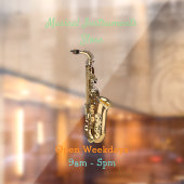 サクソフォン漫画イラストレーション ウィンドウサイン (シート2)