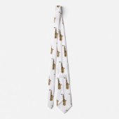 サクソフォン漫画イラストレーション ネクタイ (裏面)