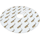 サクソフォン漫画イラストレーション ブラッシュドポリエステルツリースカート (アングル)