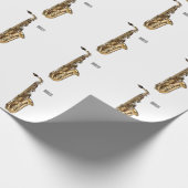 サクソフォン漫画イラストレーション ラッピングペーパー (角)