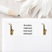 サクソフォン漫画イラストレーション ラベル (インサイチュ)