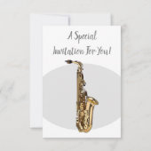 サクソフォン漫画イラストレーション 招待状 (裏面)