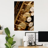 サクソフォン詳細 ポスター (ホームオフィス)