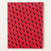 サクソフォン音楽ノートレッドパーソナライズされた版 プランナー手帳 (裏面)