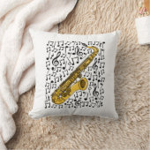 サクソフォン音楽ノート，サクソフォン音楽先生 クッション (ブランケット)