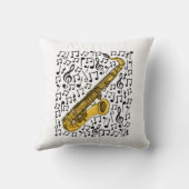 サクソフォン音楽ノート，サクソフォン音楽先生 クッション (裏面)