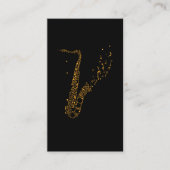 サクソフォン音楽楽器サクソフォニスト 名刺 (正面)