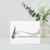 サクソフォン音楽 ポストカード (スタンド正面)