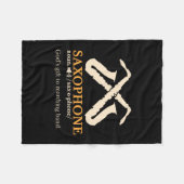 サクソフォン – サクソフォン定義 フリースブランケット (正面(横))